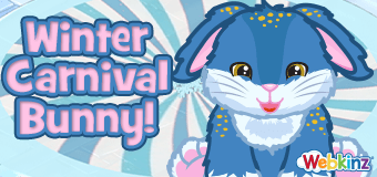 The Winter Carnival Bunny arrives in Webkinz World January 1, 2026!