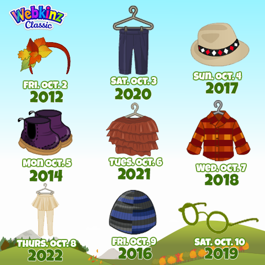 Fall Shopping Spree 2026 SCHEDULE
