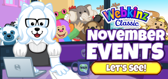 Webkinz Classic Event Calendar - November 2026